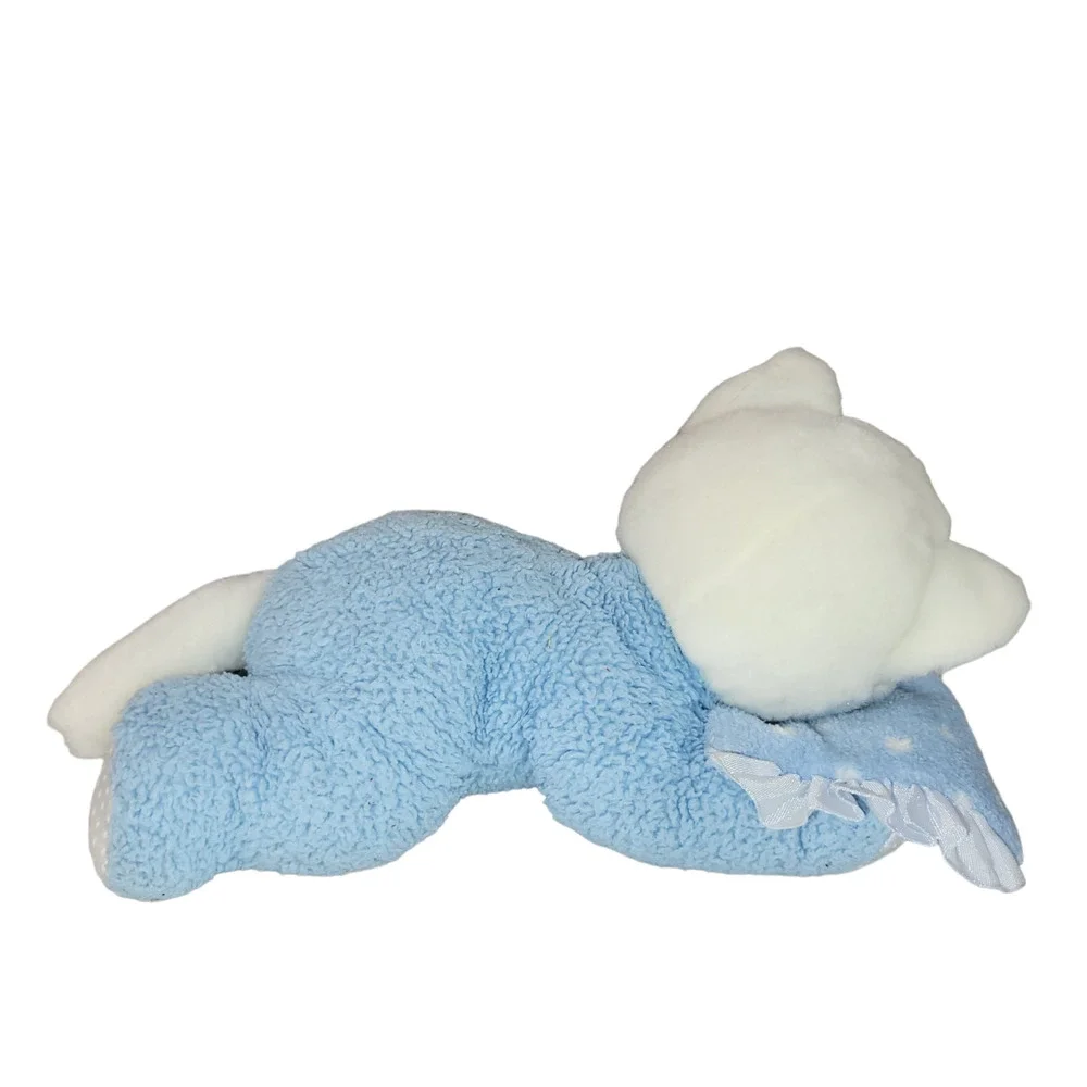 Russ Baby Plush Sweet Dreams Kitty Cat Blue White Sherpa Rattle Lovey 21740‎ 9